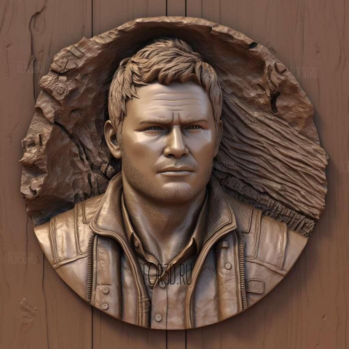 chris pratt 1 stl model for CNC